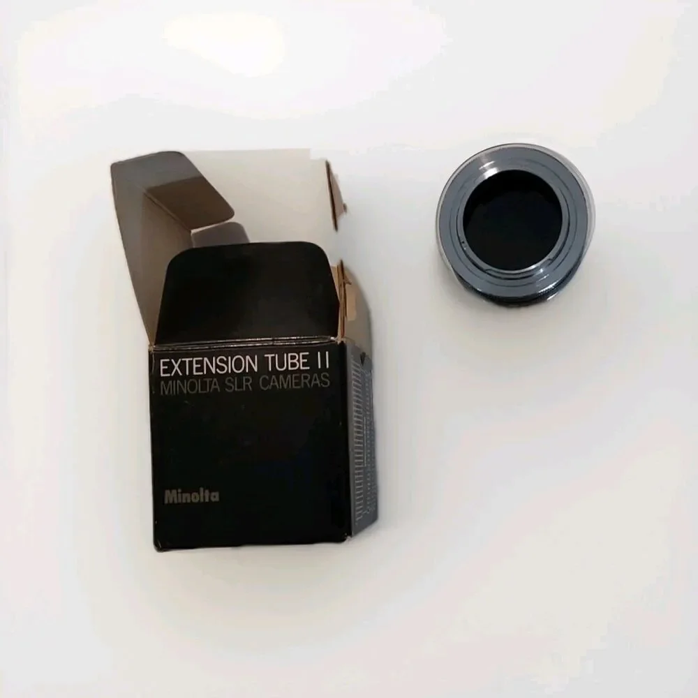 Vintage Minolta Camera Lens Extension Tube II SET 8321 - Original Box and manual